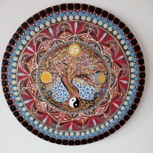 Életfa Mandala  - művészet - festmény - akril - Meska.hu