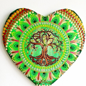 Életfa szív mandala  - Meska.hu