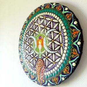 Női egyensúly mandala - művészet - festmény - akril - Meska.hu