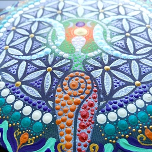 Női egyensúly mandala - művészet - festmény - akril - Meska.hu