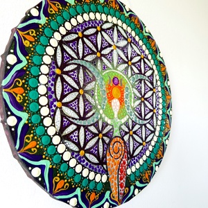 Női egyensúly mandala - művészet - festmény - akril - Meska.hu