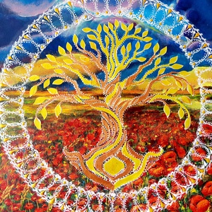 Pipacsmező Mandala - Meska.hu