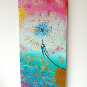 Pitypang varázs, Művészet, Festmény, Akril, Festészet, MESKA