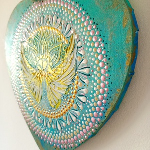 Strukturált Angyalszárny  - művészet - festmény - festmény vegyes technika - Meska.hu