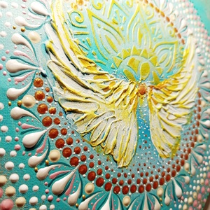 Strukturált Angyalszárny  - művészet - festmény - festmény vegyes technika - Meska.hu