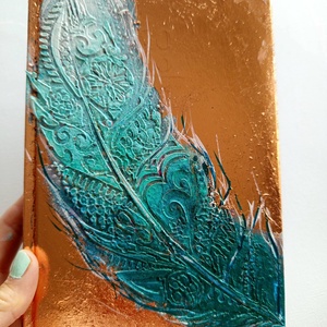 Türkiz toll bronz ragyogásban - otthon & életmód - papír, írószer - naptár & tervező - Meska.hu