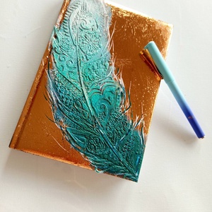 Türkiz toll bronz ragyogásban - otthon & életmód - papír, írószer - naptár & tervező - Meska.hu