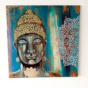 Buddha strukturált festmény , Művészet, Festmény, Akril, Festészet, MESKA