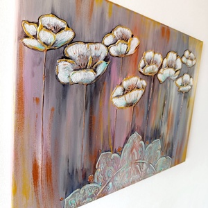 Strukturált Pipacsok  - kellékek & szerszámok - festék - akrilfesték - Meska.hu