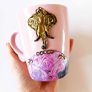 Arany elefánt bögrén - otthon & életmód - konyhafelszerelés, tálalás - tálalás - bögre & csésze - Meska.hu