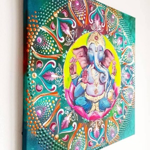 Ganésa Mandala  - művészet - festmény - akril - Meska.hu