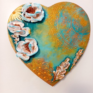 Formázott Virágok harmóniája  - művészet - festmény - festmény vegyes technika - Meska.hu