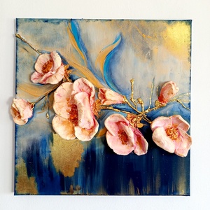 Virágok könnyed eleganciája - művészet - festmény - festmény vegyes technika - Meska.hu