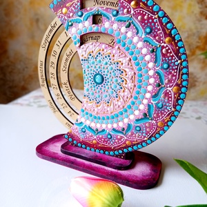 Mandala Öröknaptár , Otthon & Életmód, Dekoráció, Fali és függő dekoráció, Falinaptár & Öröknaptár, Festett tárgyak, MESKA