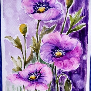 Mákvirág - művészet - festmény - akvarell - Meska.hu