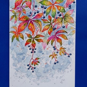 Vadszőlő , Művészet, Festmény, Akvarell, Festészet, MESKA