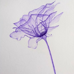 Lilaság, Művészet, Festmény, Akvarell, Festészet, MESKA