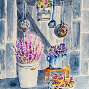 Vintage akvarell  - művészet - festmény - akvarell - Meska.hu