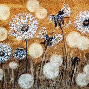 Pitypang akvarell - művészet - festmény - akvarell - Meska.hu