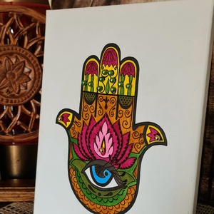 Hamsa kéz , Otthon & Lakás, Dekoráció, Spiritualitás, Mandala, Festészet, MESKA