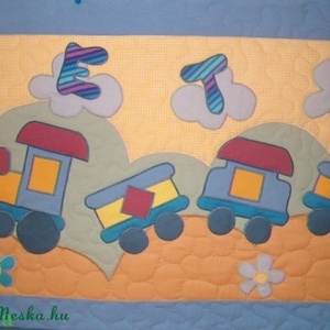 Vonatos, repülős  falvédő - baba - mama - babaszoba-dekoráció - falvédő gyerekszobába - Meska.hu