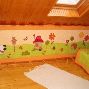 Falvédő ágytakaró gyerekszobába - baba - mama - babaszoba dekoráció - falvédő gyerekszobába - Meska.hu