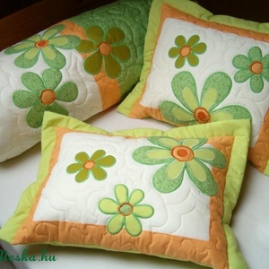 Egyedi párnák, virágos díszpárnahuzatok, , Otthon & Életmód, Lakástextil, Párna & Párnahuzat, Patchwork, foltvarrás, MESKA