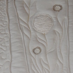 Asztalterítő, asztali futó, asztaldekoráció, bunting,  quilting terítő asztalra, natúr, nyers, molinó - otthon & életmód - konyhafelszerelés, tálalás - tálalás - terítő - Meska.hu
