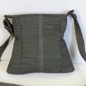  Fekete farmer női válltáska cica applikációval, egyedi  designer  crossbody táska, vállon átvethető   - táska & tok - kézitáska & válltáska - vállon átvethető táska - Meska.hu