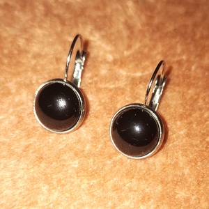 Ónix ásványköves rozsdamentes acél fülbevaló, Esküvő, Ékszer, Fülbevaló, Ékszerkészítés, MESKA