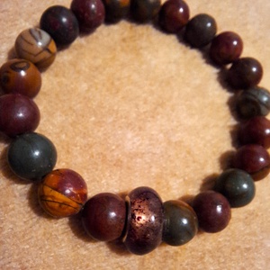 Boros Picasso jáspis ásványkarkötő - ékszer - karkötő - ásványkarkötő - Meska.hu