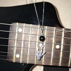 Metálvillás ónix ásvány nyaklánc - ékszer - nyaklánc - medálos nyaklánc - Meska.hu