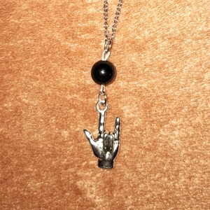 Metálvillás ónix ásvány nyaklánc, Ékszer, Nyaklánc, Medálos nyaklánc, Ékszerkészítés, MESKA