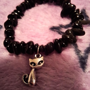 Macskás ónix ásványkarkötő - ékszer - karkötő - ásványkarkötő - Meska.hu