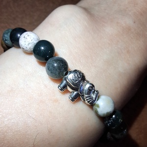 Elefántos indiai achát ásványkarkötő - ékszer - karkötő - ásványkarkötő - Meska.hu