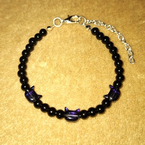 Három kiscica ónix ásványkarkötő - Meska.hu