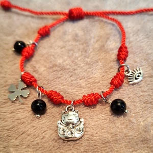 'Good Juju' kabbala karkötő ásványokkal, medálokkal - ékszer - karkötő - charm karkötő - Meska.hu