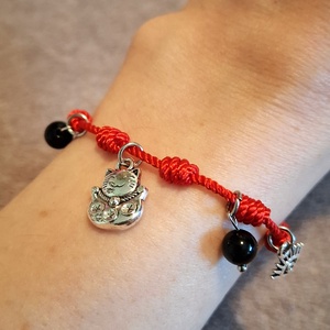 'Good Juju' kabbala karkötő ásványokkal, medálokkal - ékszer - karkötő - charm karkötő - Meska.hu
