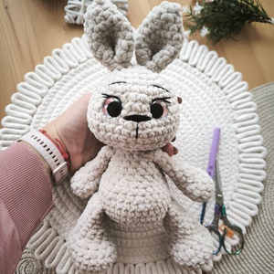 Horgolt nyuszi - játék & sport - plüssállat & játékfigura - nyuszi - Meska.hu