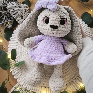 Horgolt nyuszi  - játék & sport - plüssállat & játékfigura - nyuszi - Meska.hu