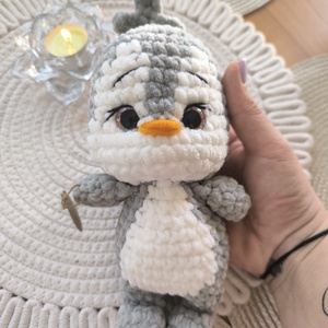 Horgolt pingvin - játék & sport - plüssállat & játékfigura - pingvin - Meska.hu