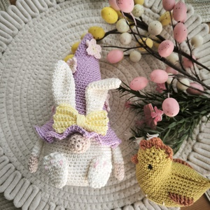 Horgolt nyuszis manó  - Meska.hu