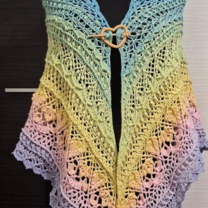 Édes szerelmem horgolt vállkendő - ruha & divat - sál, sapka, kendő - vállkendő - Meska.hu