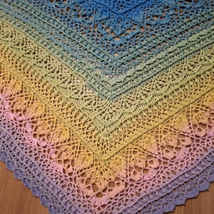 Édes szerelmem horgolt vállkendő - ruha & divat - sál, sapka, kendő - vállkendő - Meska.hu