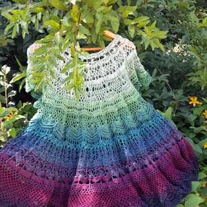 Jobb világért horgolt ruha - ruha & divat - női ruha - tunika - Meska.hu