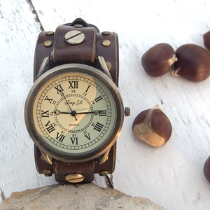 Férfi, női bronz karóra, Retro stílus, Kézműves óra nőknek és férfiaknak -  - Meska.hu