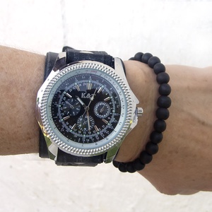 Női karóra, Kézműves karóra nőknek, Fekete karóra - Meska.hu