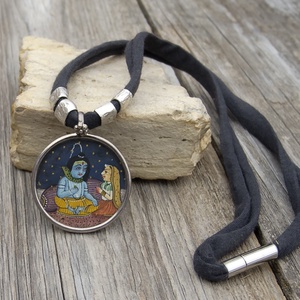 Női Rajastani nyaklánc, Indiai nyaklánc, Radha Krishna nyaklánc, Női amulett nyaklánc - ékszer - nyaklánc - medálos nyaklánc - Meska.hu