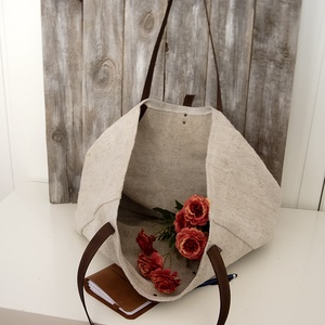 Női vászon táska, Régi gabonazsákos nagy méretű táska, Utazó táska, Kézi táska, Shopper táska, Strandtáska - táska & tok - bevásárlás & shopper táska - shopper, textiltáska, szatyor - Meska.hu