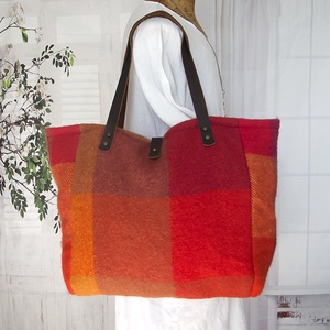 Nagy pakolós gyapjú táska a nap színeiben, Mindennapi mediterrán táska, Utazótáska, Shopper - Meska.hu